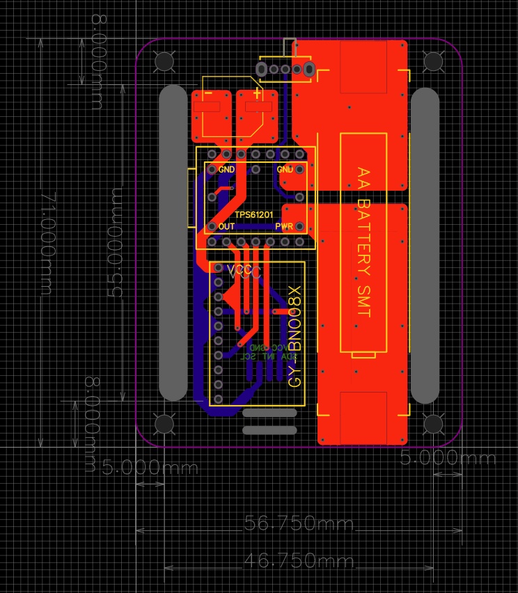 SlimeVRトラッカーPCBデータ ニッケル水素電池駆動 AA_Ni-MH SLIME