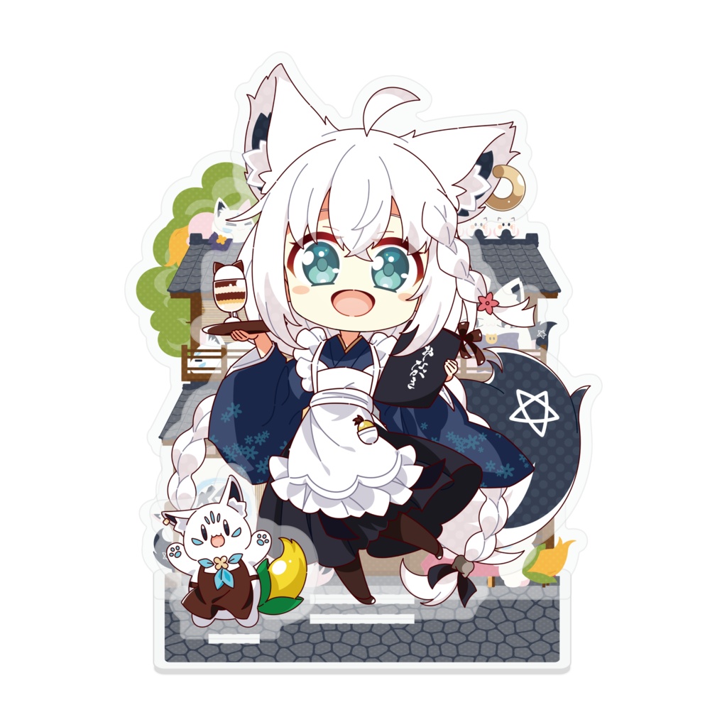 C105 アクリルジオラマ 甘味処の看板娘