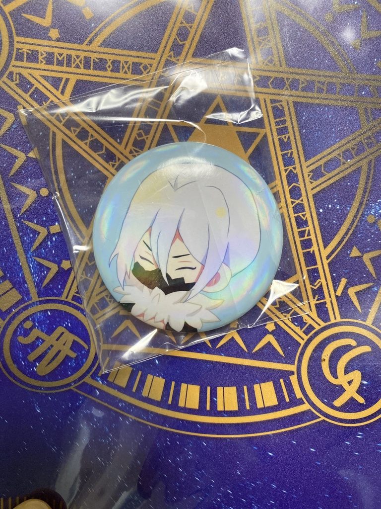 氷月　缶バッジ　オーロラ