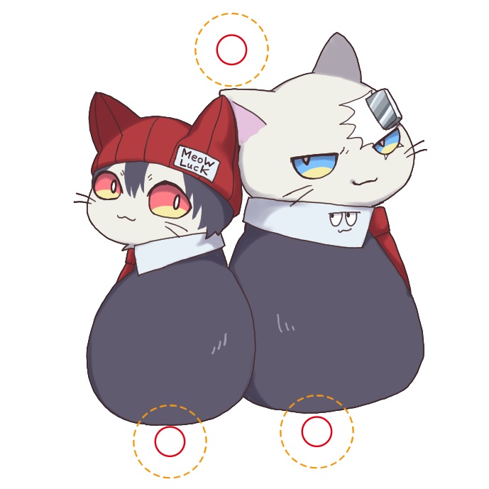 【アン風/過去アン風/不死不運】にゃんでっどにゃんらっくアクキー
