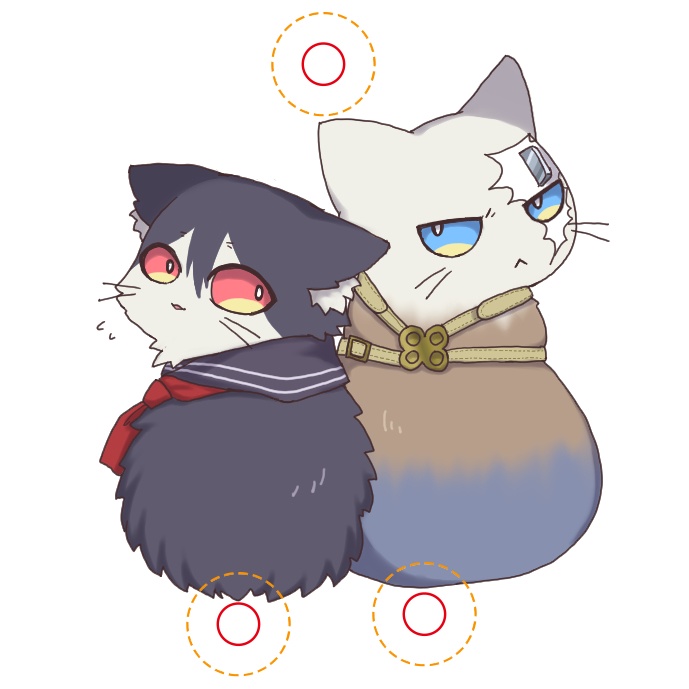 【アン風/過去アン風/不死不運】にゃんでっどにゃんらっくアクキー