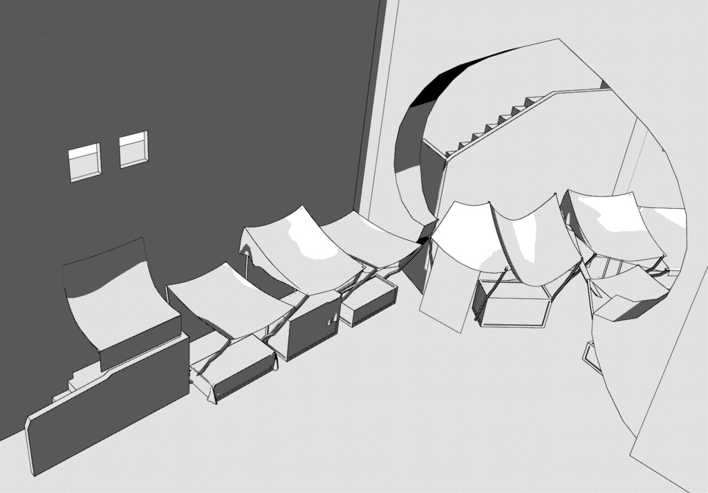 絹の街3D素材(クリスタ専用)