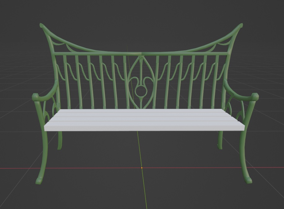 中庭のベンチ【クリスタ限定】お試し版