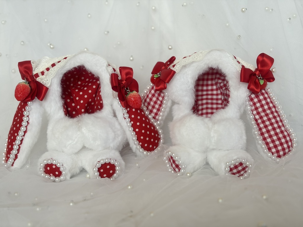 【即納品】Pretty Bunny　おすわりきぐるみ　11～13㎝ぬい対応