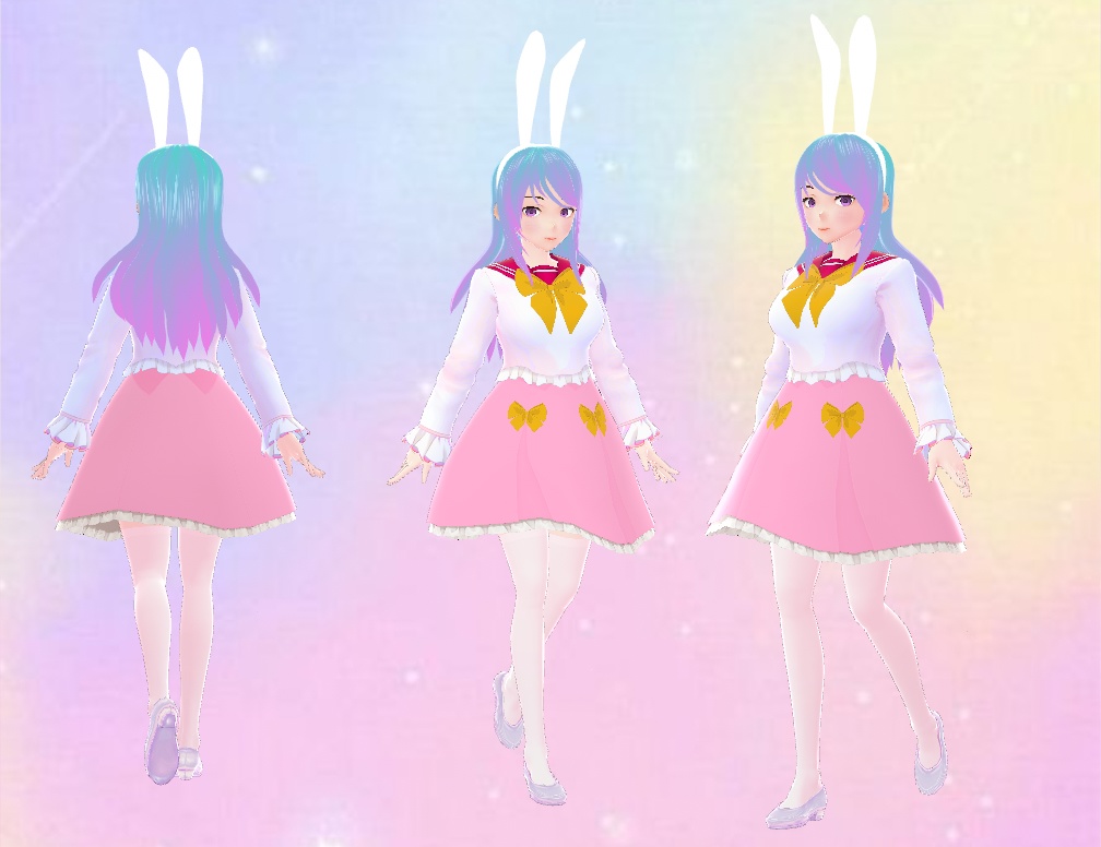 Bunny_Girl_Pink_Blue-Vroid