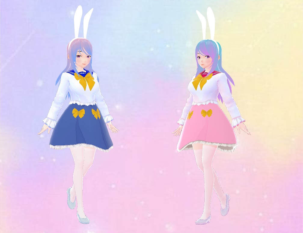 Bunny_Girl_Pink_Blue-Vroid