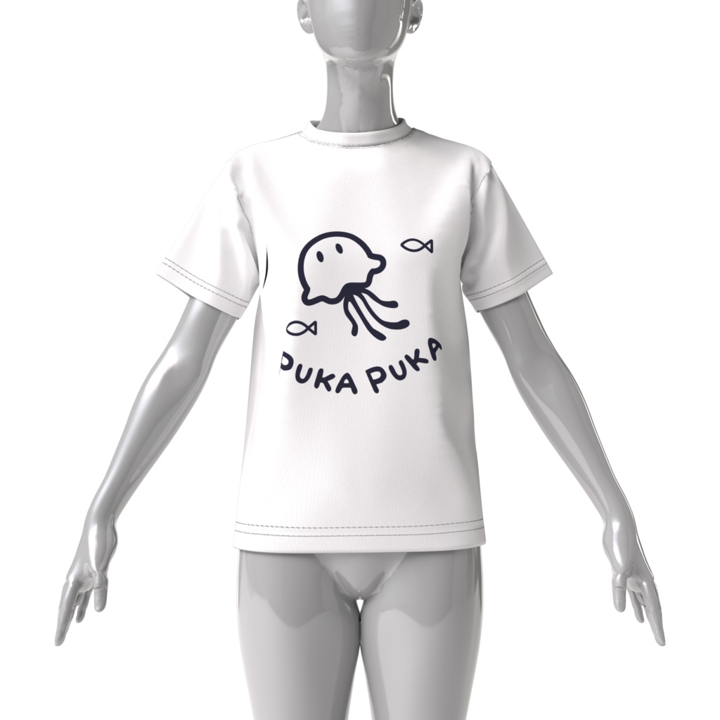 ビッグシルエットTシャツ《PUKA PUKA Tシャツ》甘沖とゆ