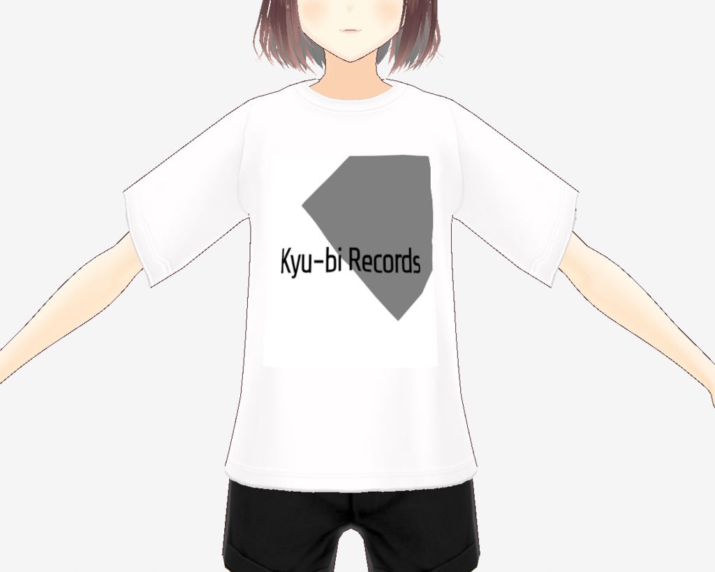 VROID用 Kyu-bi Records ロゴTシャツ