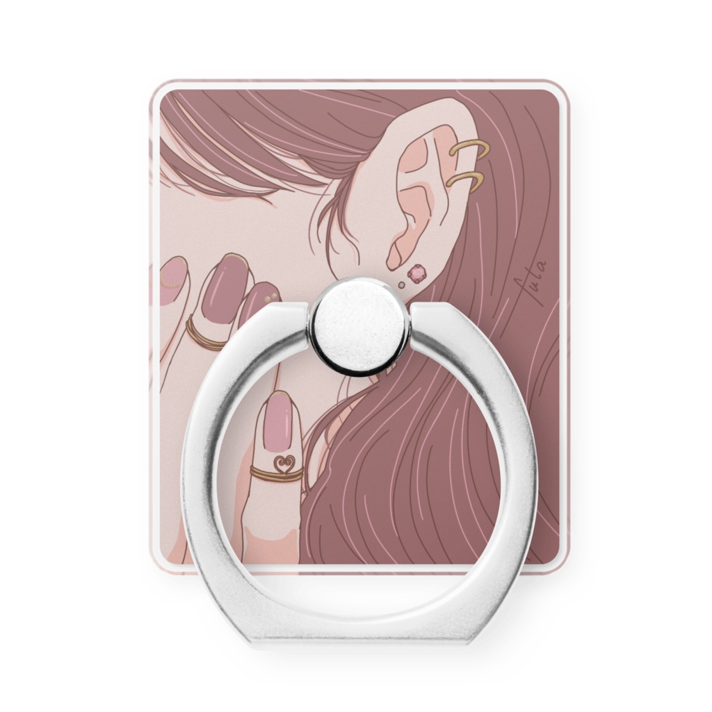 イヤリングスマホリング-pinky girl-