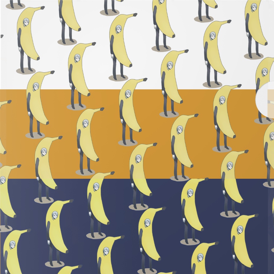 総柄A4クリアファイル-バナナりんふぇい-