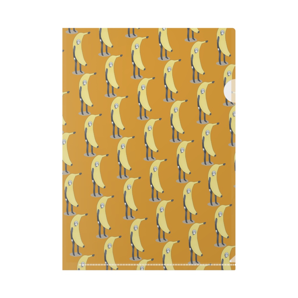 総柄A4クリアファイル-バナナりんふぇい-