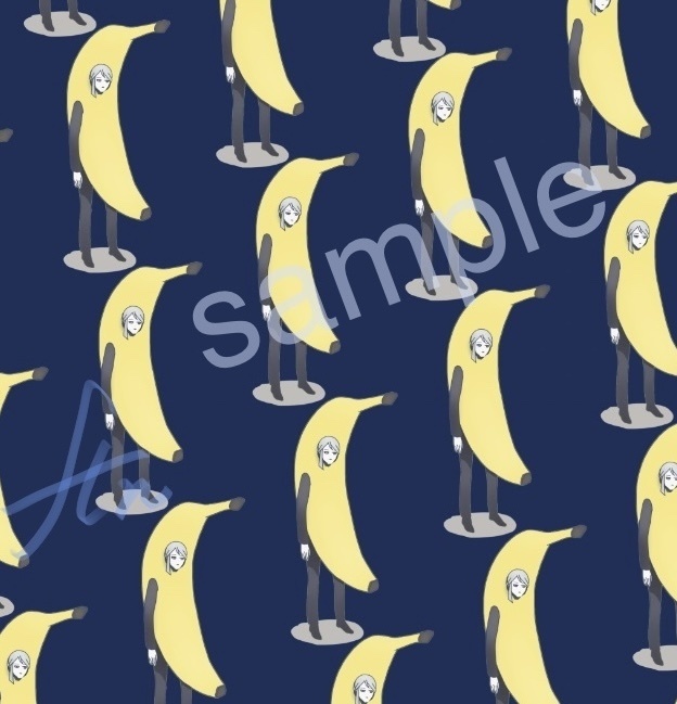 総柄A4クリアファイル-バナナりんふぇい-