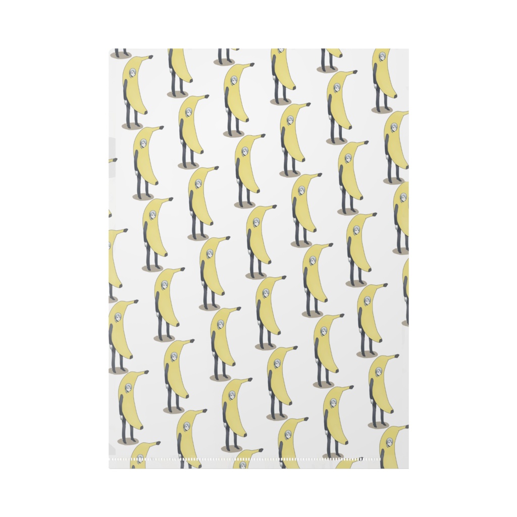 総柄A4クリアファイル-バナナりんふぇい-