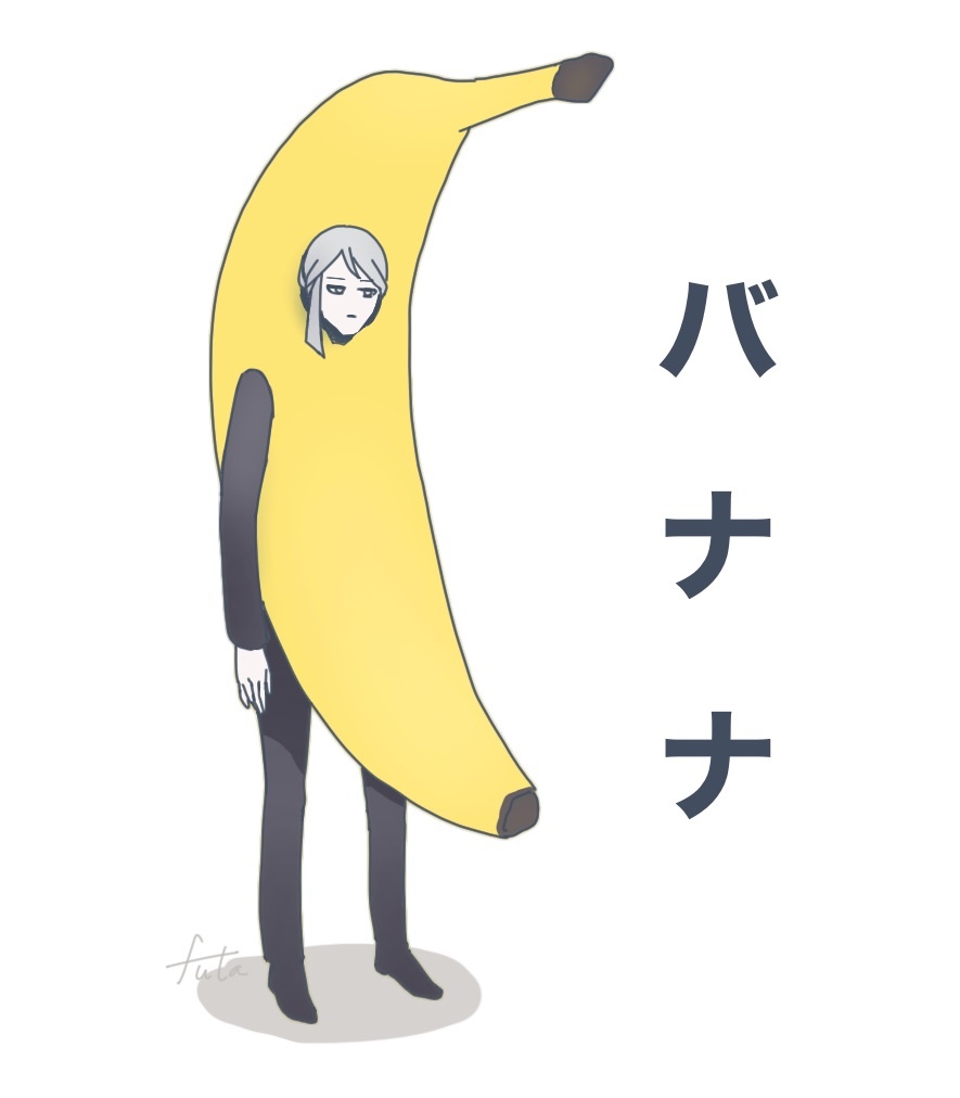 ワンポイント柄Tシャツ-バナナりんふぇい-