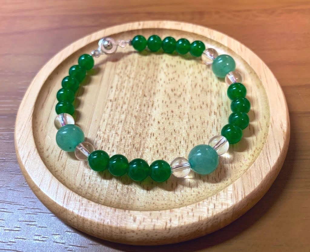 ゼルダの伝説イメージ天然石ブレスレット　時のオカリナver.2