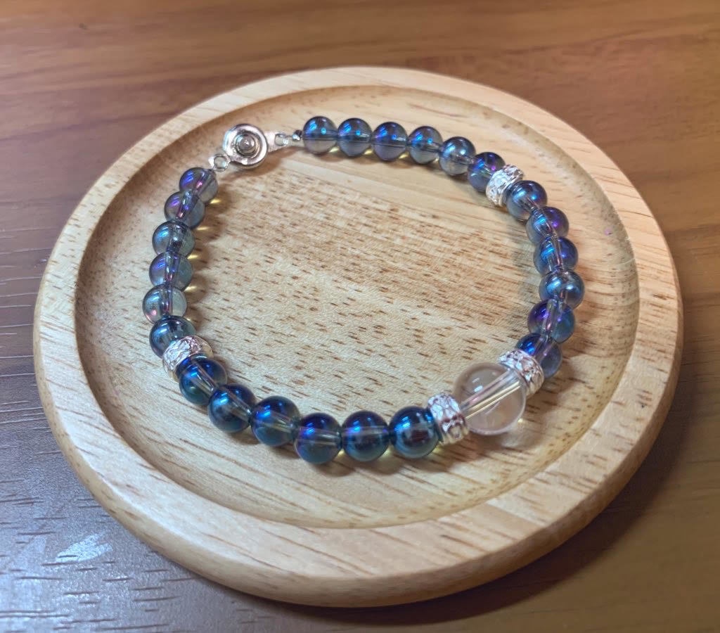 パワーストーンブレスレット ブルーオーラ6mm玉