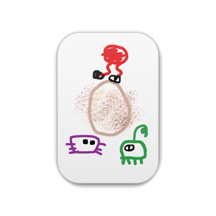 生卵ウイルス 缶バッジ