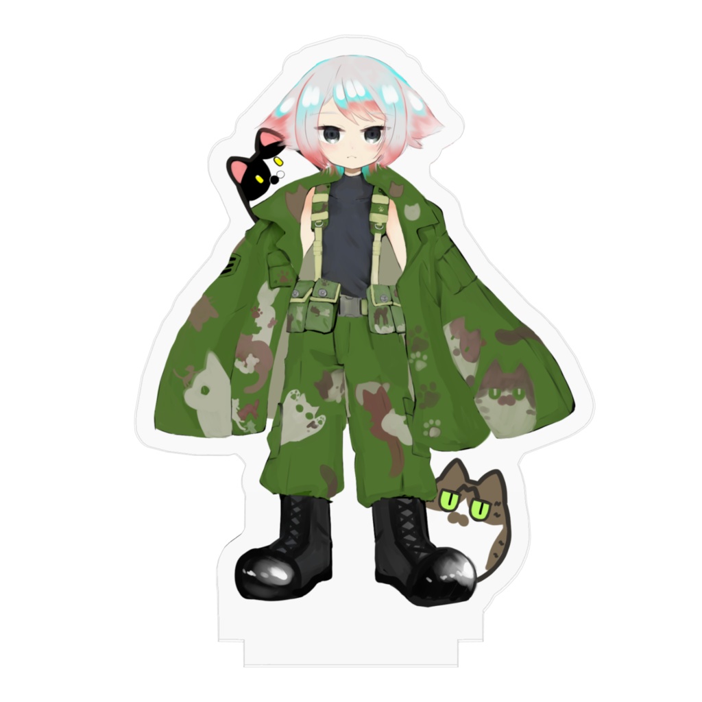 シナモン三等陸士長配信立ち絵アクスタ 猫ちゃんもついてお得!