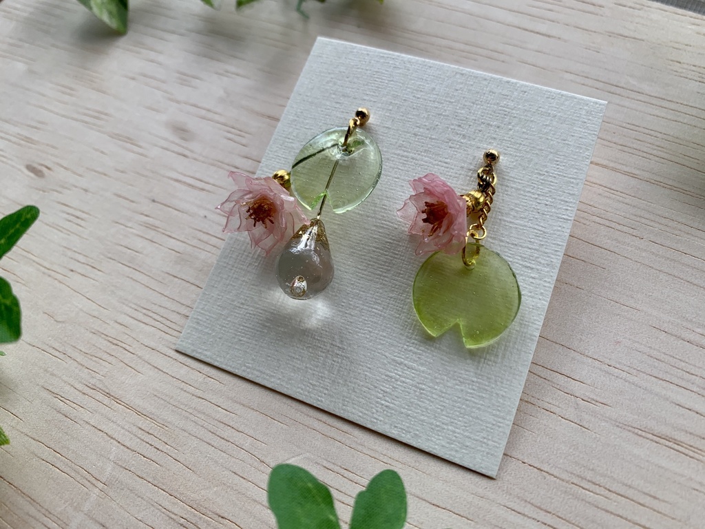 蓮ピアス「薄紅　しずく」
