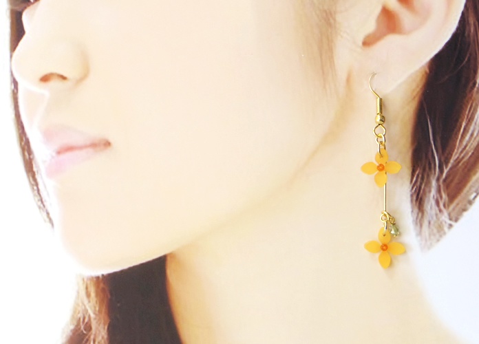金木犀のピアス(イヤリング変更可)
