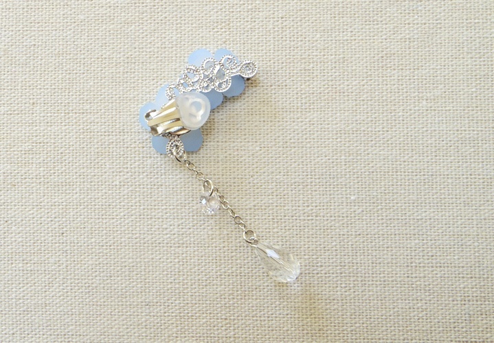 ネモフィラのイヤーカフ