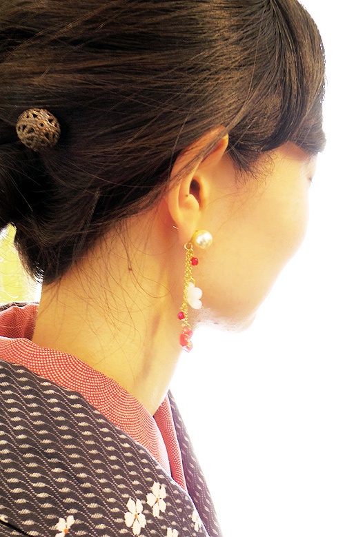 小梅のピアス(イヤリング変更可)