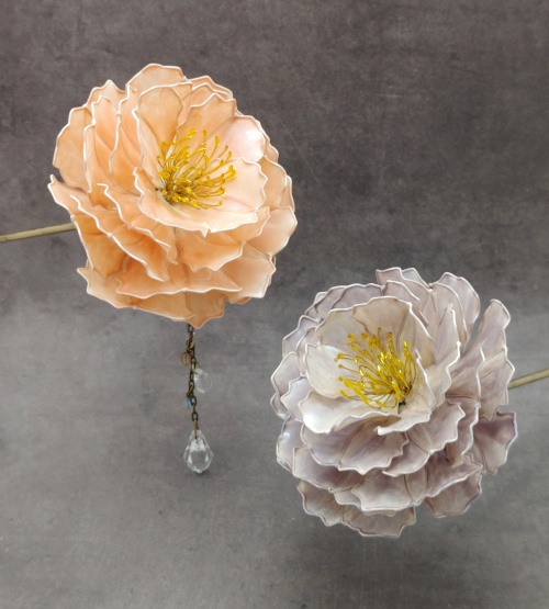 牡丹の簪 -朧紫-