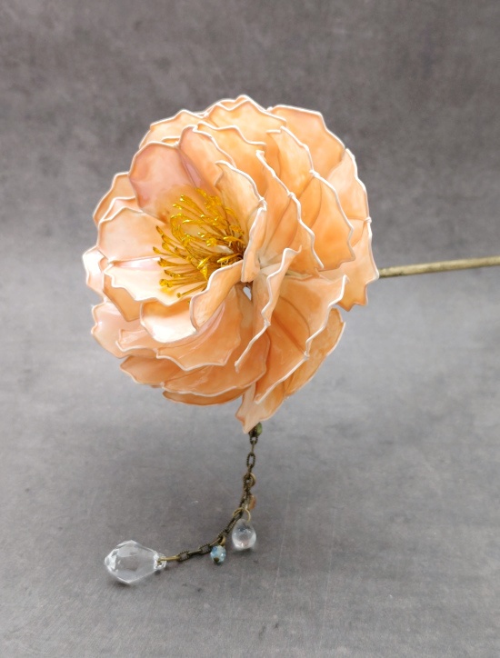 牡丹の簪 -淡紅-