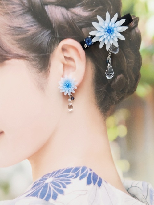 氷雪菊のピアス
