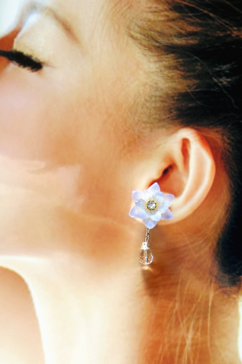 蒼蓮のピアス(イヤリング変更可)
