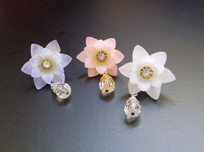 蒼蓮のピアス(イヤリング変更可)