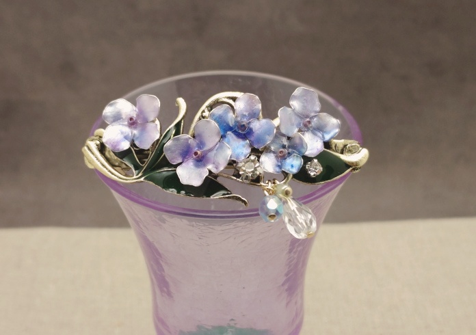 紫陽花の髪留め