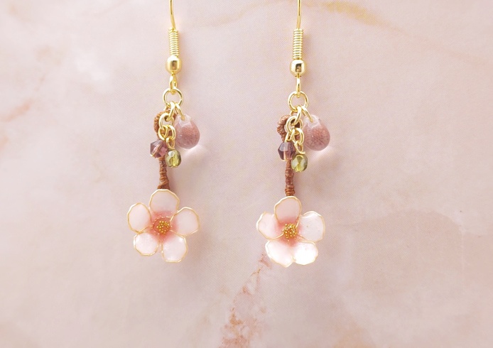 枝桜のピアス