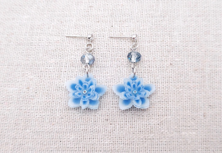 【紫陽花-雪華万華鏡-】ピアス