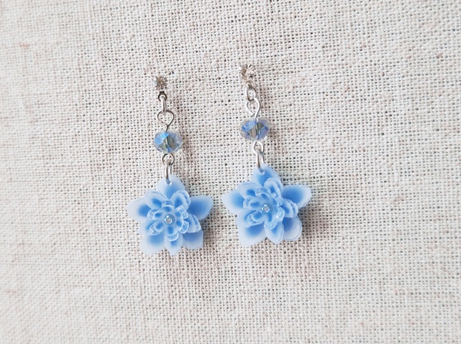 【紫陽花-雪華万華鏡-】ピアス