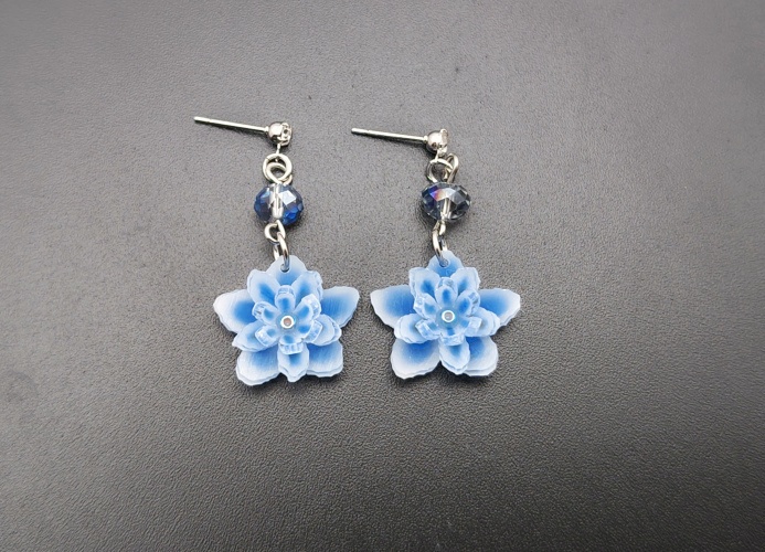 【紫陽花-雪華万華鏡-】ピアス