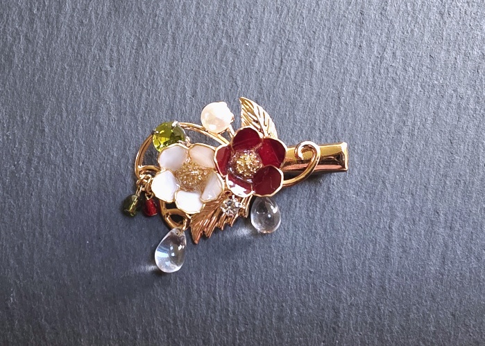 【椿-侘助-】髪飾り