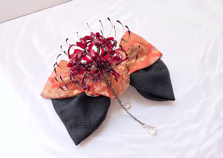 【絢爛彼岸花の髪飾り】