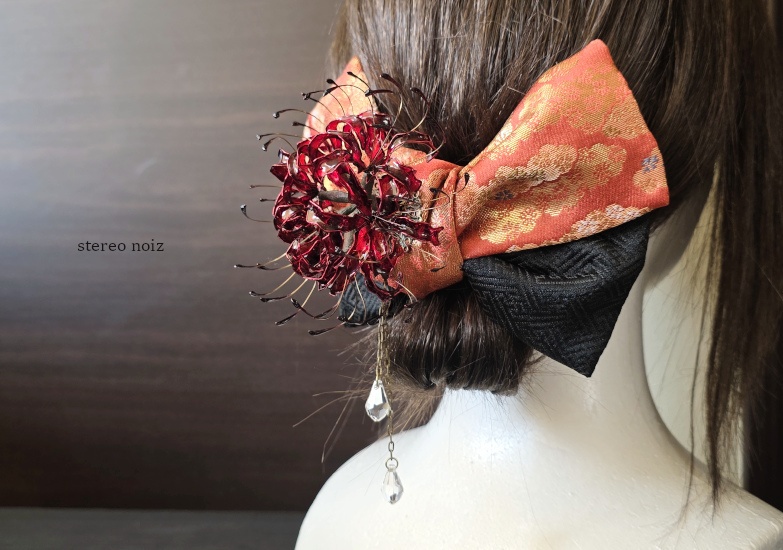 【絢爛彼岸花の髪飾り】