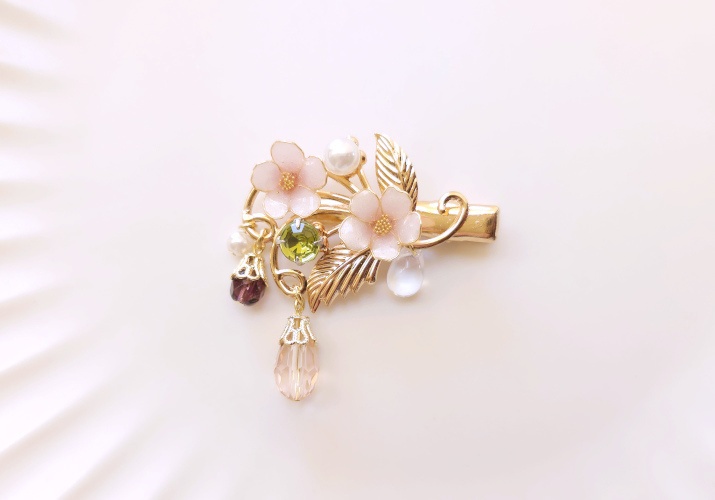 薄紅桜の髪飾り