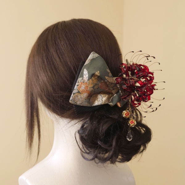 【絢爛彼岸花の髪飾り】