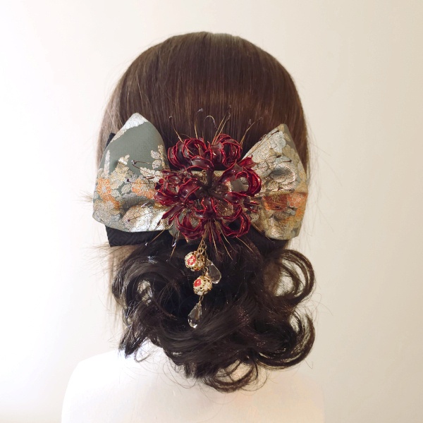 【絢爛彼岸花の髪飾り】