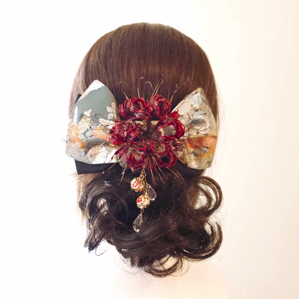 【絢爛彼岸花の髪飾り】