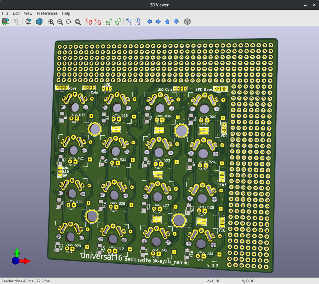 片手デバイス自作キット #universal16 v0.2