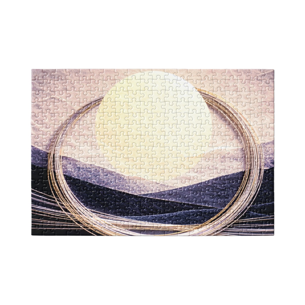 「月光の静寂」- 満月と水引の幻想風景