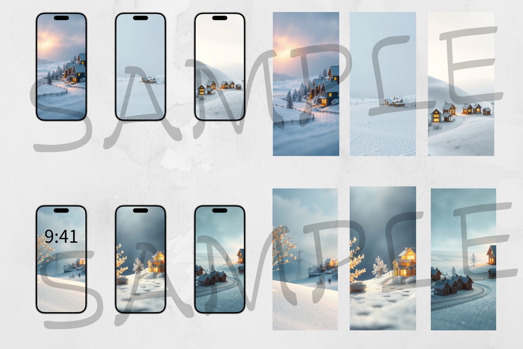 【6枚セット】掌の雪国、灯る六つの息吹