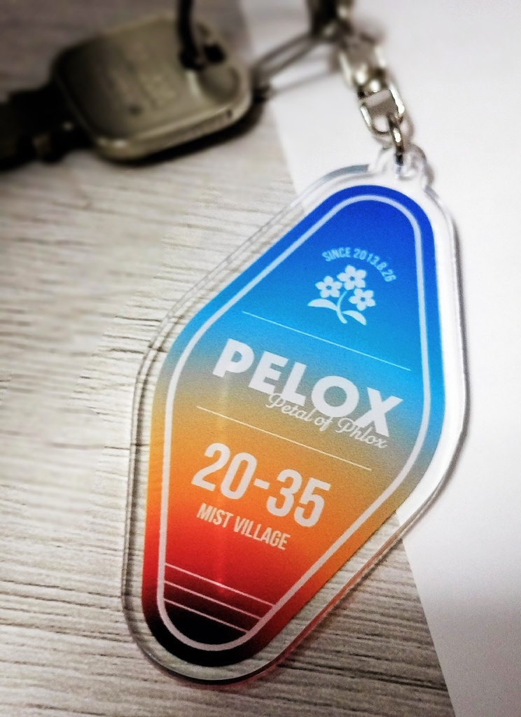 Peloxモーテル風アクリルキーホルダー(コーティングなし)