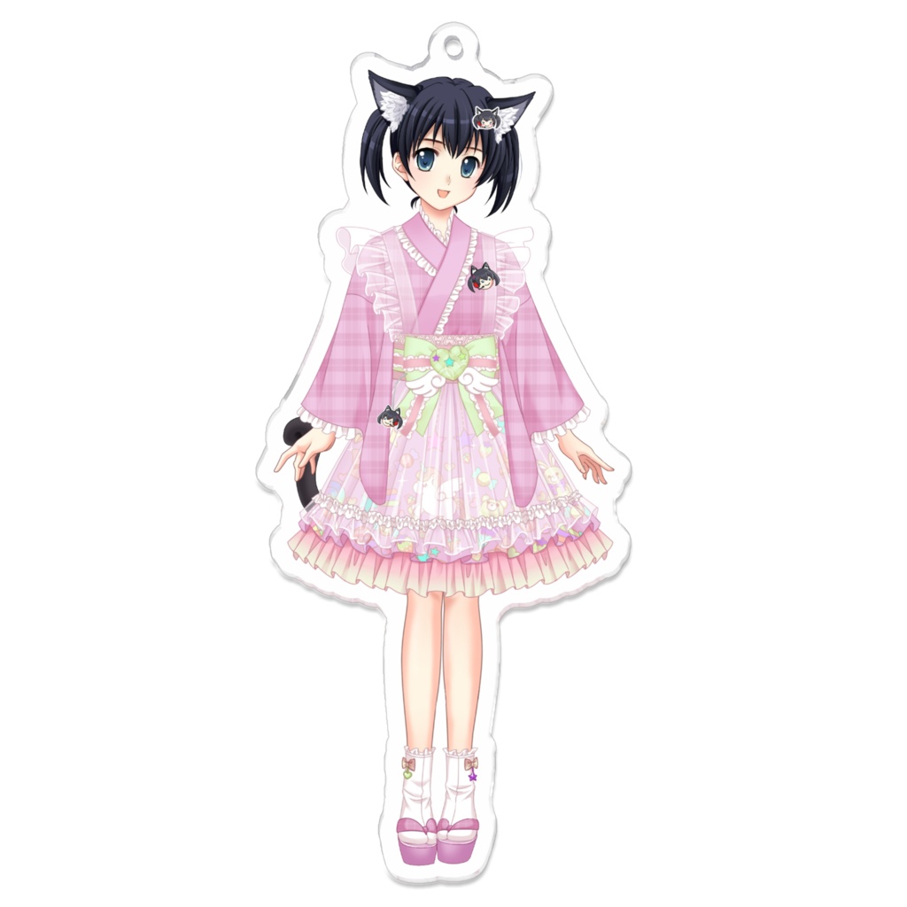 ふわふわ浴衣のみつき　　アクリルキーホルダー