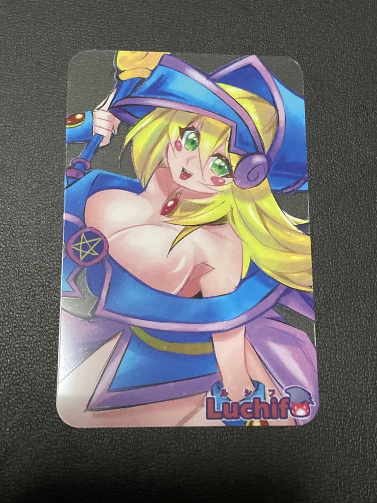透明プラスチックカード　ブラックマジシャンガール