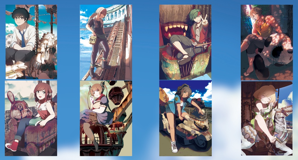 ｢ガレージキッドin廃墟遊園地 ポストカード｣